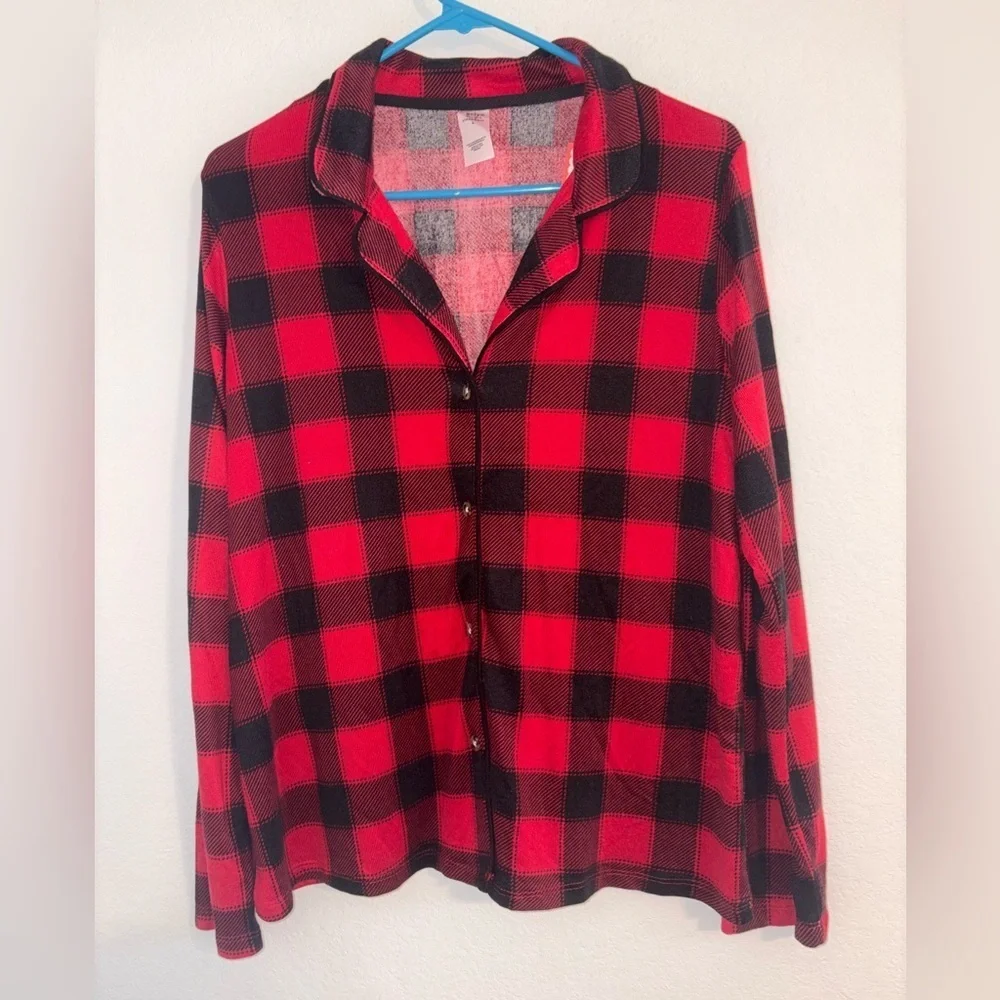 Red Buffalo Check Pajama Top Longsleeve Soft NWT
